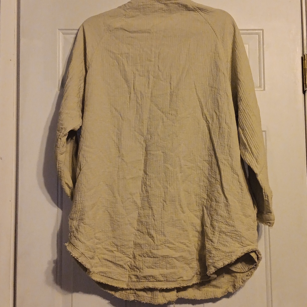 Carly Jean Los Angeles Distressed Button Up Jacket - Picture 3 of 4